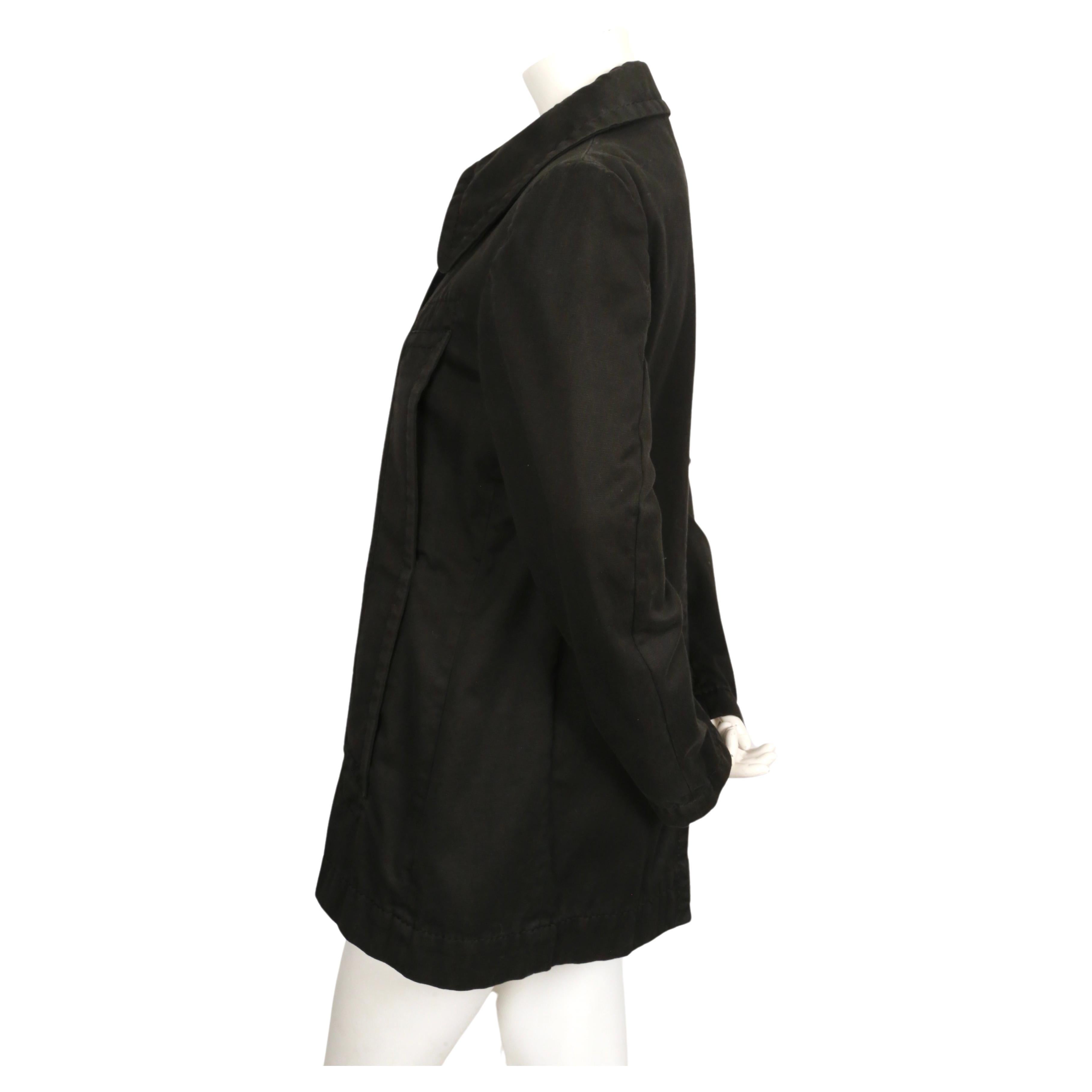 Women's or Men's Vintage 1996 MARTIN MARGIELA black runway coat with 'elongated' pockets For Sale