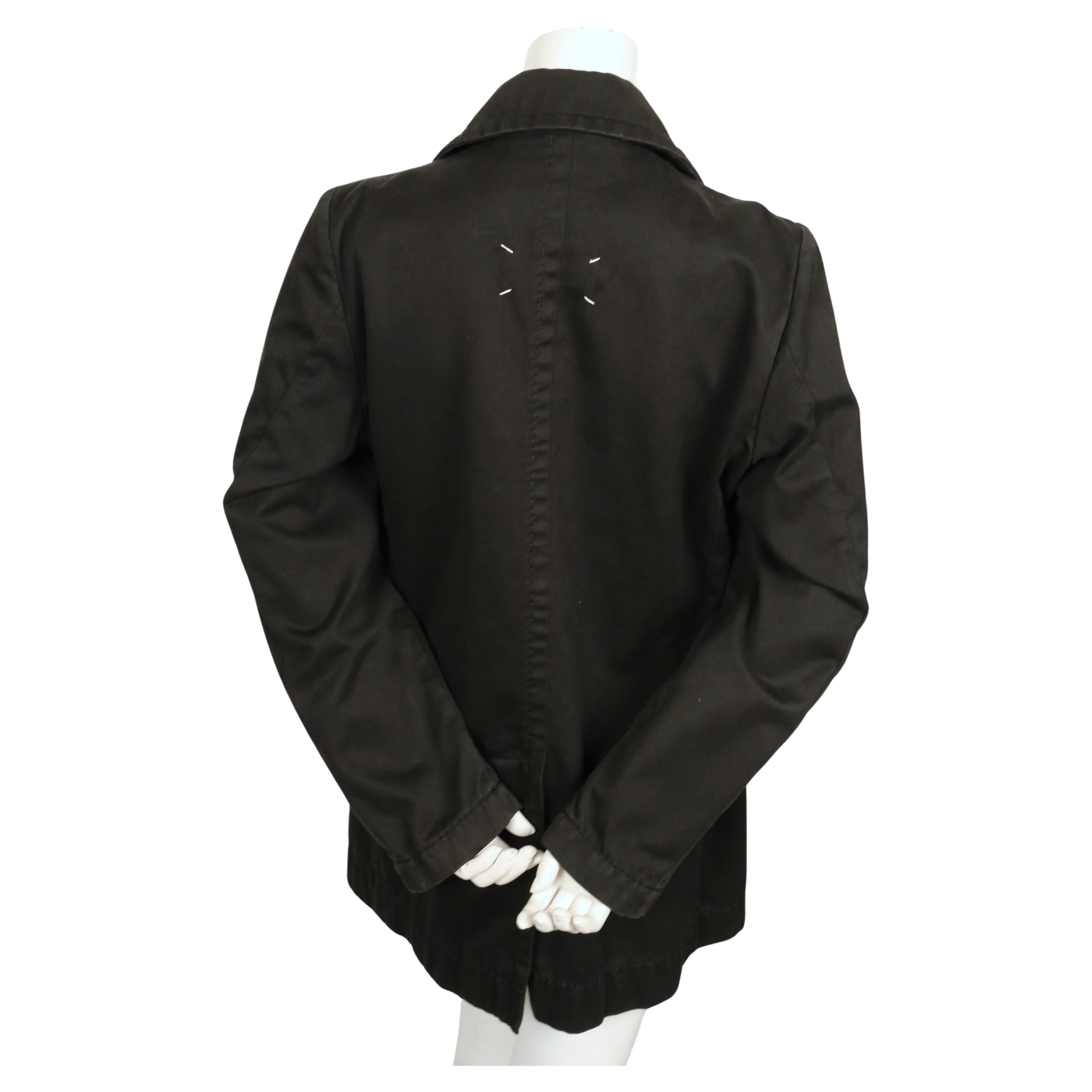 Vintage 1996 MARTIN MARGIELA black runway coat with 'elongated' pockets For Sale 1