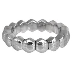 Vintage 1996 Piaget 18 Karat Weißgold Sechseckiger Eternity Band Ring