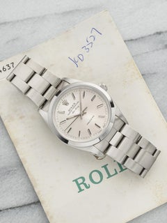 Rolex Air-King 14000 vintage de 1996, acier inoxydable, cadran argenté, automatique, 34 mm