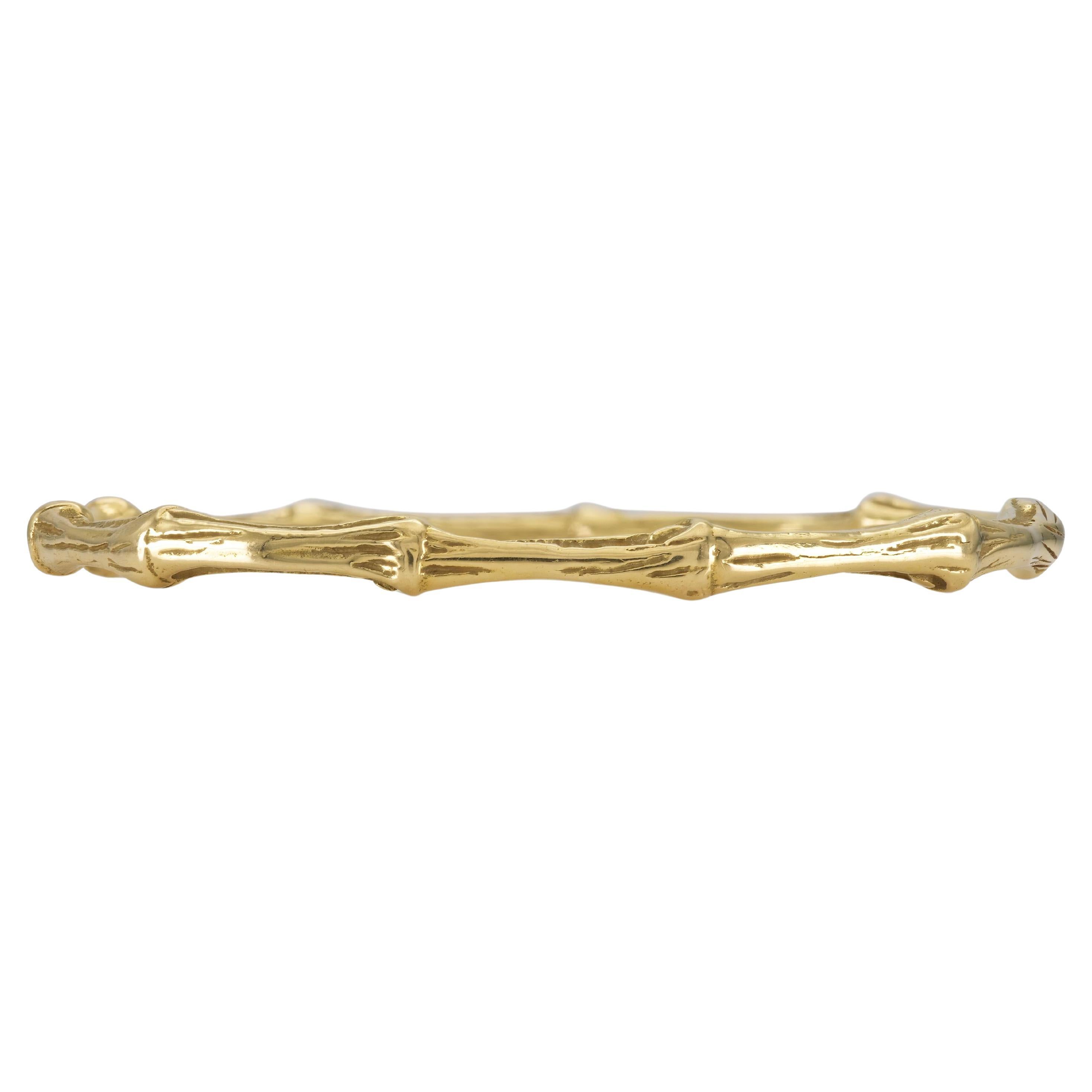 Vintage 1996 Tiffany & Co. Gold Bamboo Bangle Bracelet