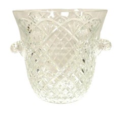 Vintage "1997 Ben Miller Memorial Winner" Diamond Cut Crystal Glass Ice Bucket