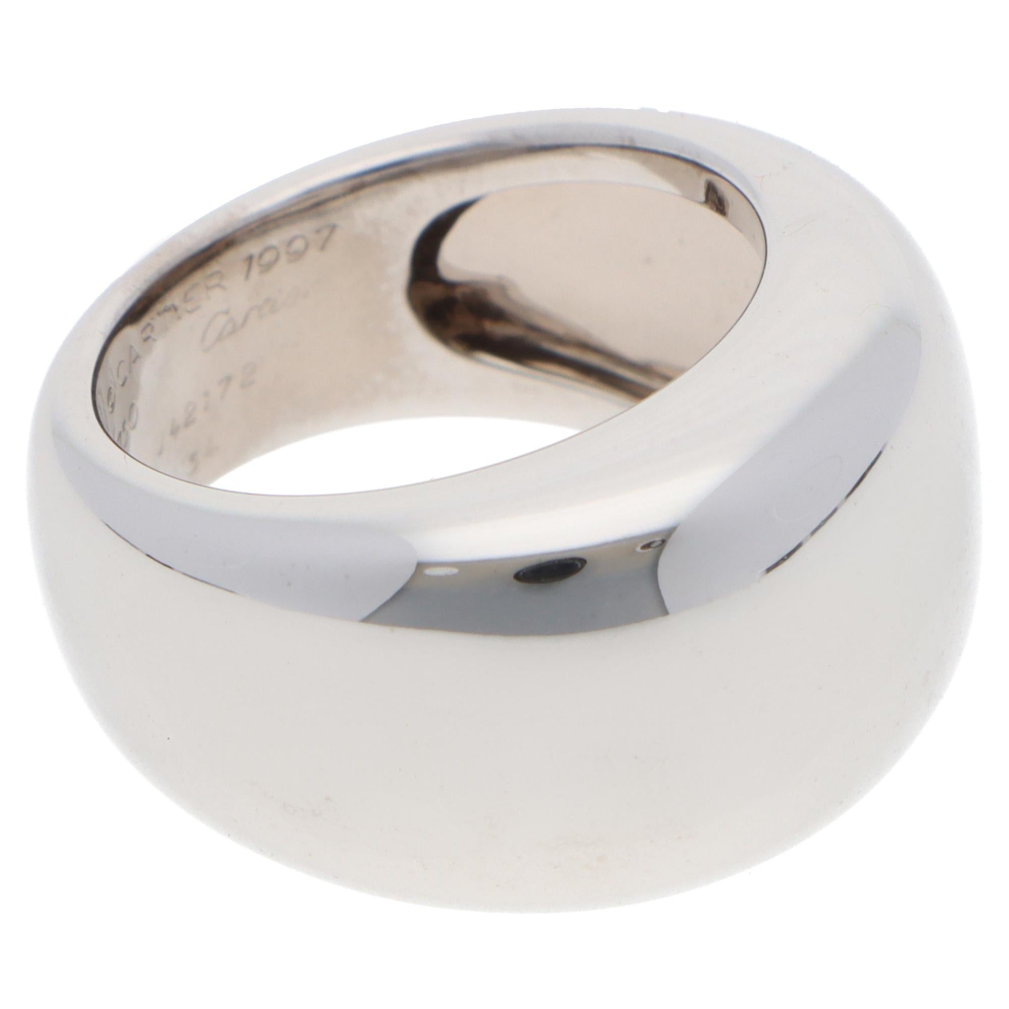 Vintage 1997 Cartier Nouvelle Vague Ring in White Gold In Good Condition In London, GB