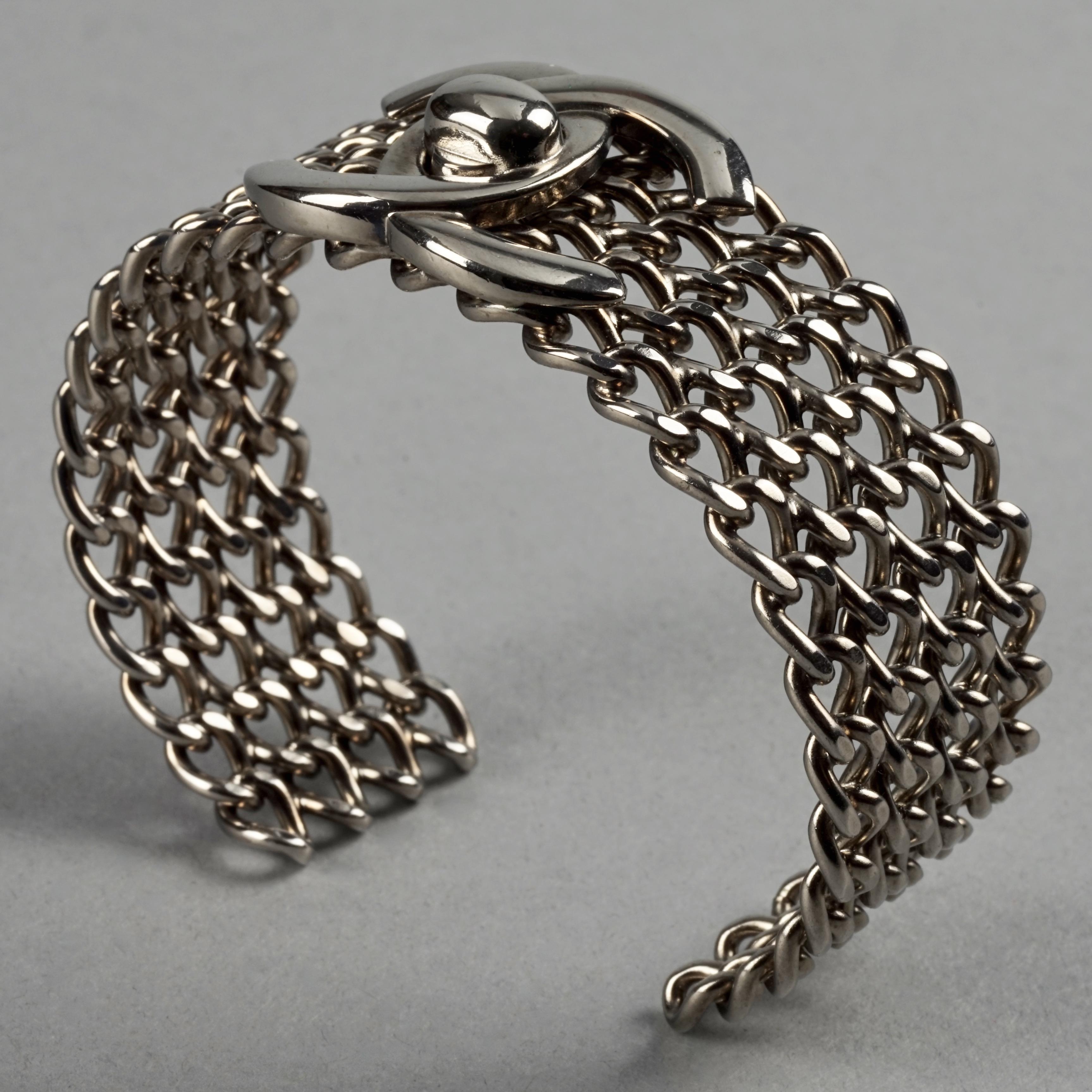 Women's Vintage 1997 CHANEL CC Turnlock Multi Chain Cuff Bracelet