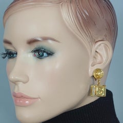 Vintage 1997 CHANEL NO.5 Logo Cube Lucite Lucite Earrings