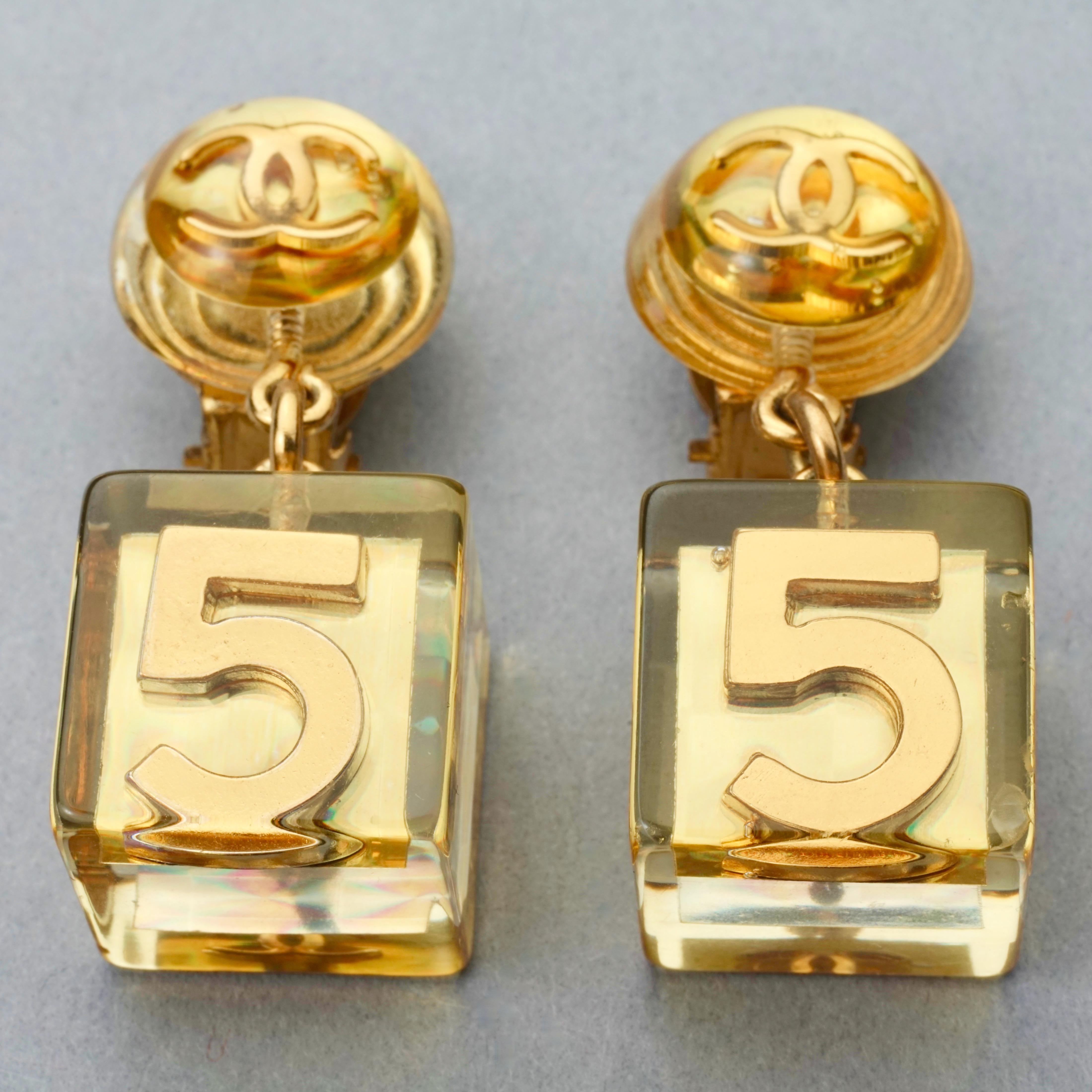 chanel cube earrings