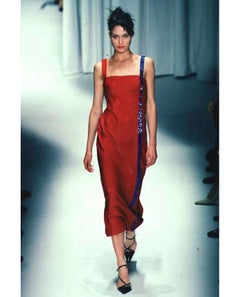 Vintage 1997 Gianni Versace Couture Runway Red Dress Gown NWT