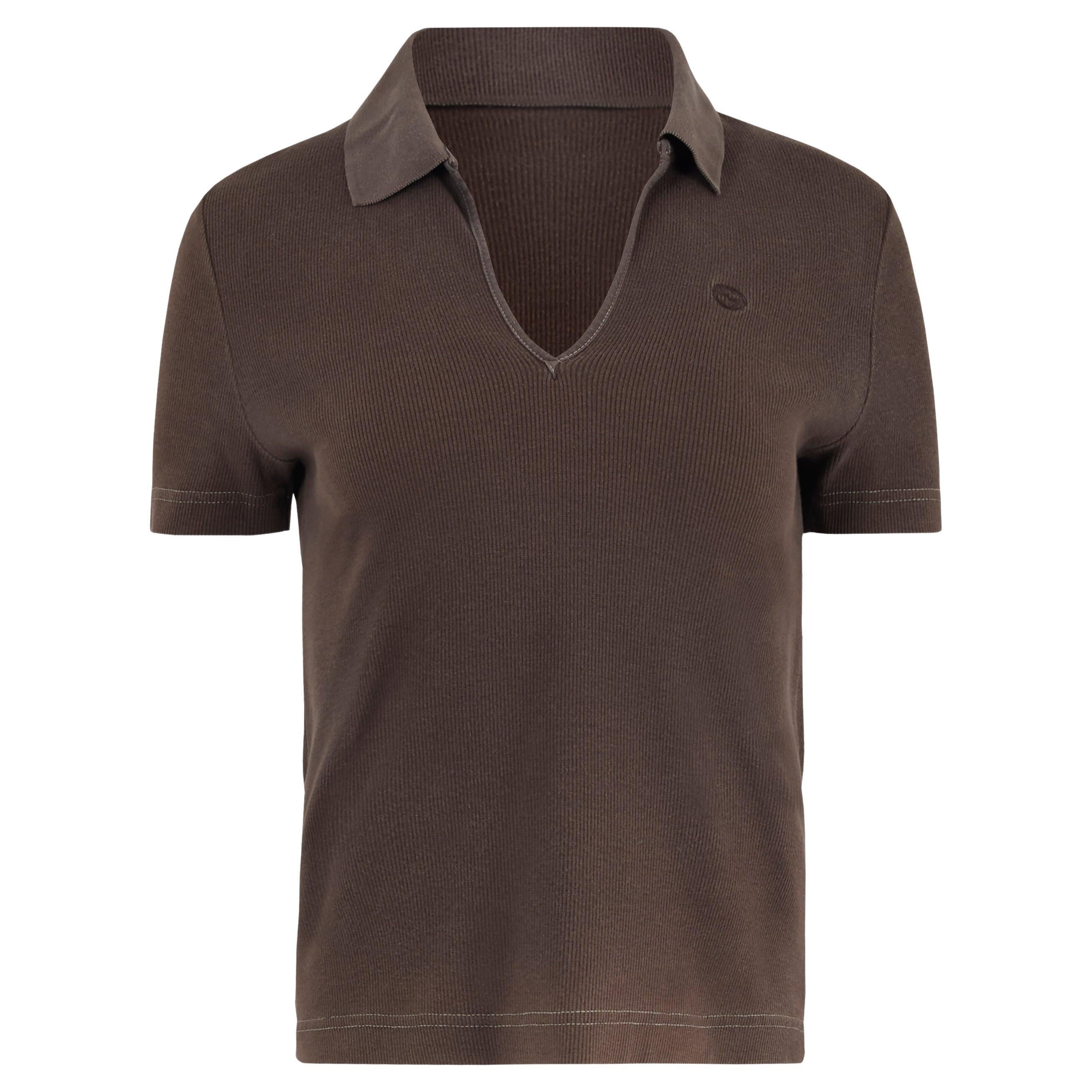 Vintage By 1997 Gucci Brown Polo Top