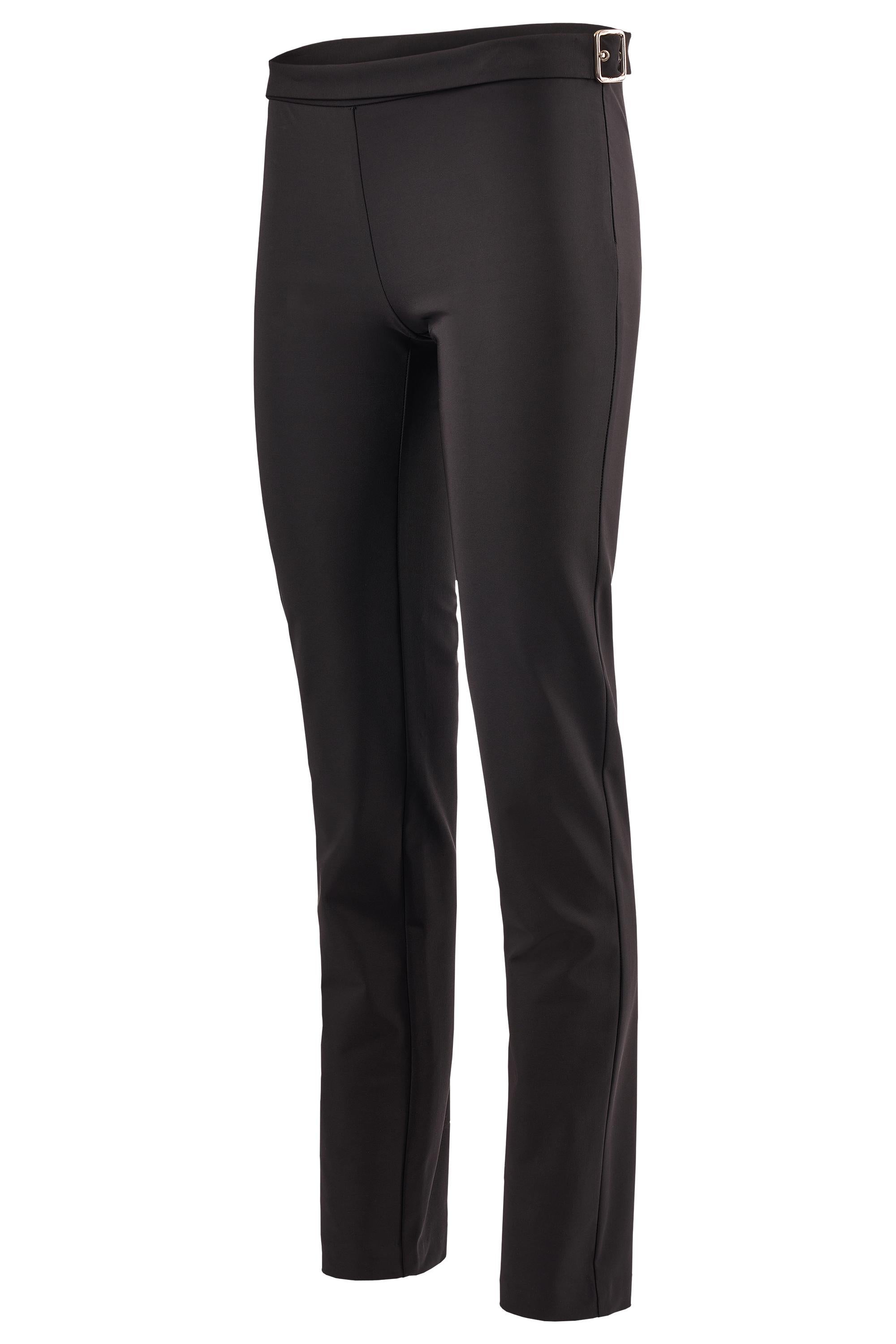 Vintage 1997 Gucci By Tom Ford Pantaloni con fibbie laterali nere In condizioni ottime in vendita a London, GB