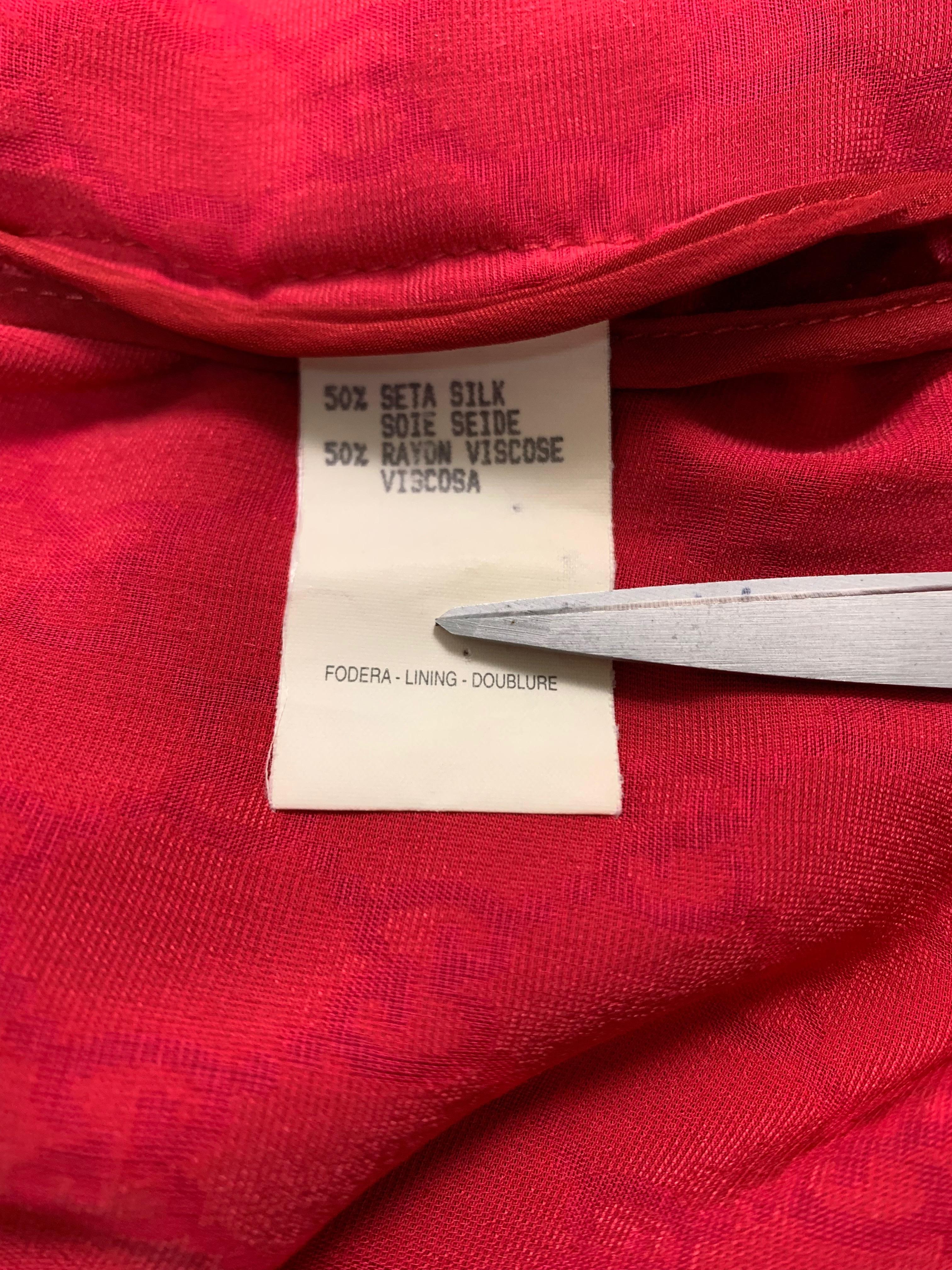 Vintage 1997 Gucci von Tom Ford schiere rote Samt Logo Monogramm Bluse Top Damen
