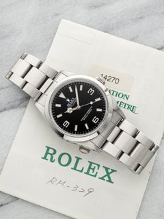 Vintage 1997 Rolex Explorer I 14270 Stainless Steel Black Dial Auto 36mm