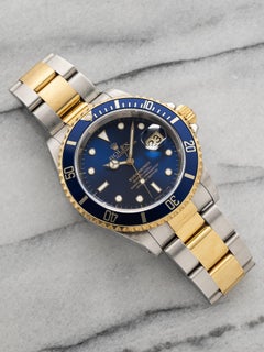 Vintage 1997 Rolex Submariner Reference 16613 Two-Tone Automatic Blue Dial 40mm