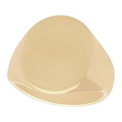 Anello con sigillo in oro giallo vintage del 1997