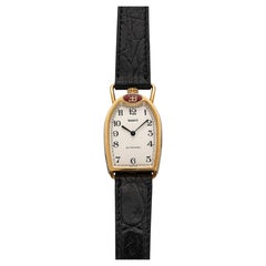 Reloj vintage Ettore Bugatti de 1998, con rejilla, oro amarillo de 18 quilates, esfera blanca, automático, 26 mm