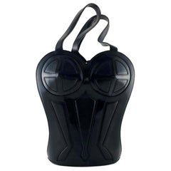 Vintage 1998 JEAN PAUL GAULTIER Iconic Bustier Corset Leather Backpack Bag
