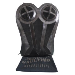 Vintage 1998 JEAN PAUL GAULTIER Iconic Bustier Corset Leather Suede Shoulder Bag