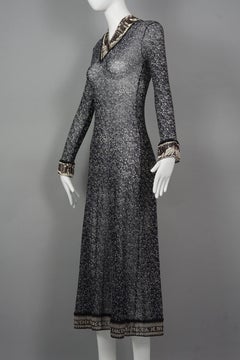 Vintage 1998 JEAN PAUL GAULTIER Tattoo Print Sheer Mesh Dress