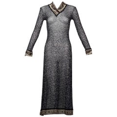 Vintage 1998 JEAN PAUL GAULTIER Tattoo Print Sheer Mesh Dress