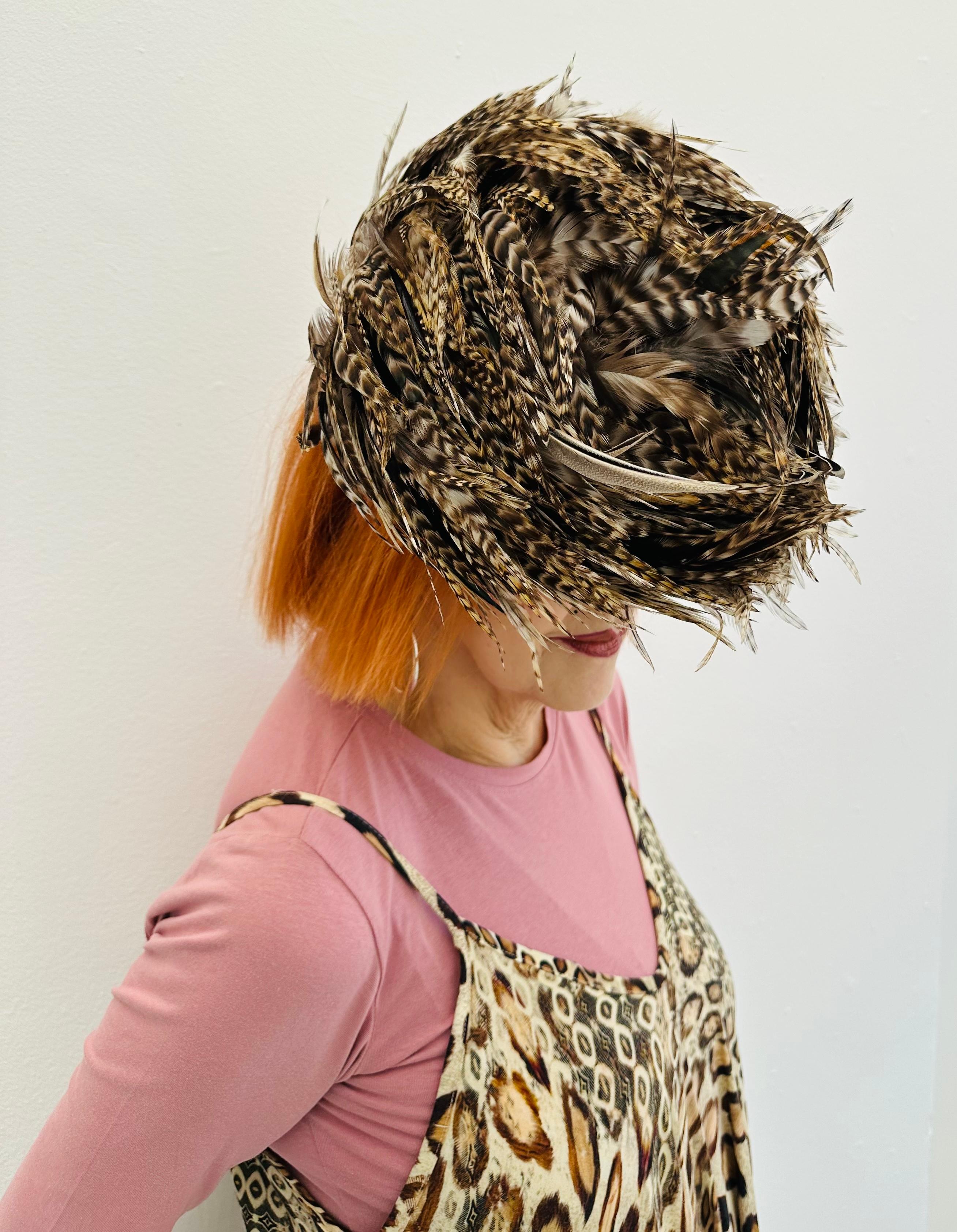 Vintage 1998 Philip Treacy Bespoke Unused Pheasant Feather Fascinator Hat  In Good Condition For Sale In London, GB
