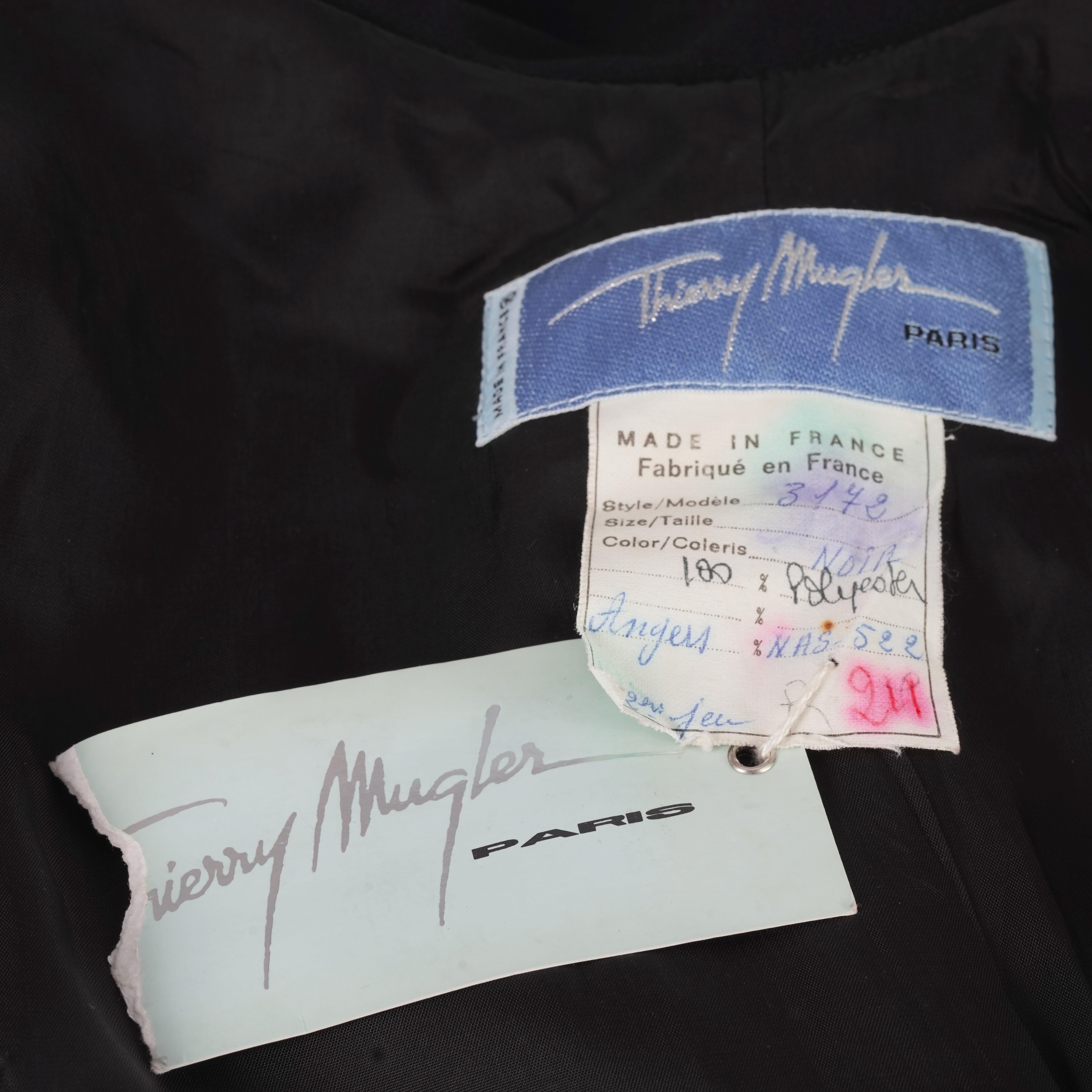 Vintage 1998 THIERRY MUGLER Space Age Metal Charm Asymmetric Jacket 2