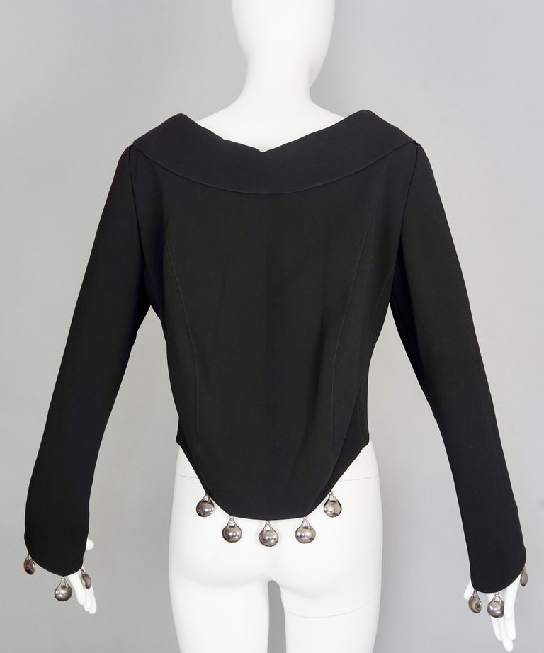 THIERRY MUGLER Space Age Metal Charm Jacket For Sale at