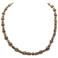 Retro 1999 14 Karat Yellow Gold Italian Link Necklace