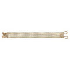 Vintage 1999 Cartier Draperie Bead Link Bracelet in Yellow Gold
