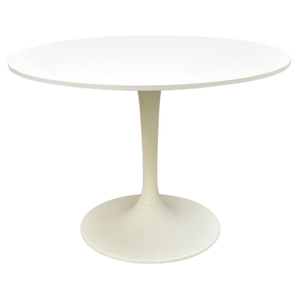 Vintage 1999 Ikea Docksta 13040 41" Round White Tulip Base Dining Table