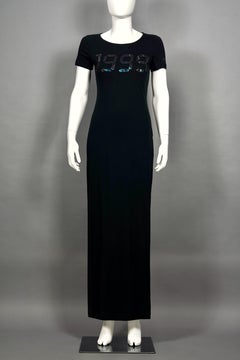 Vintage 1999 MOSCHINO "Es ist nicht das Ende der Welt" Maxikleid