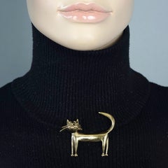 Vintage 19997 JEAN COCTEAU Cat Brooch