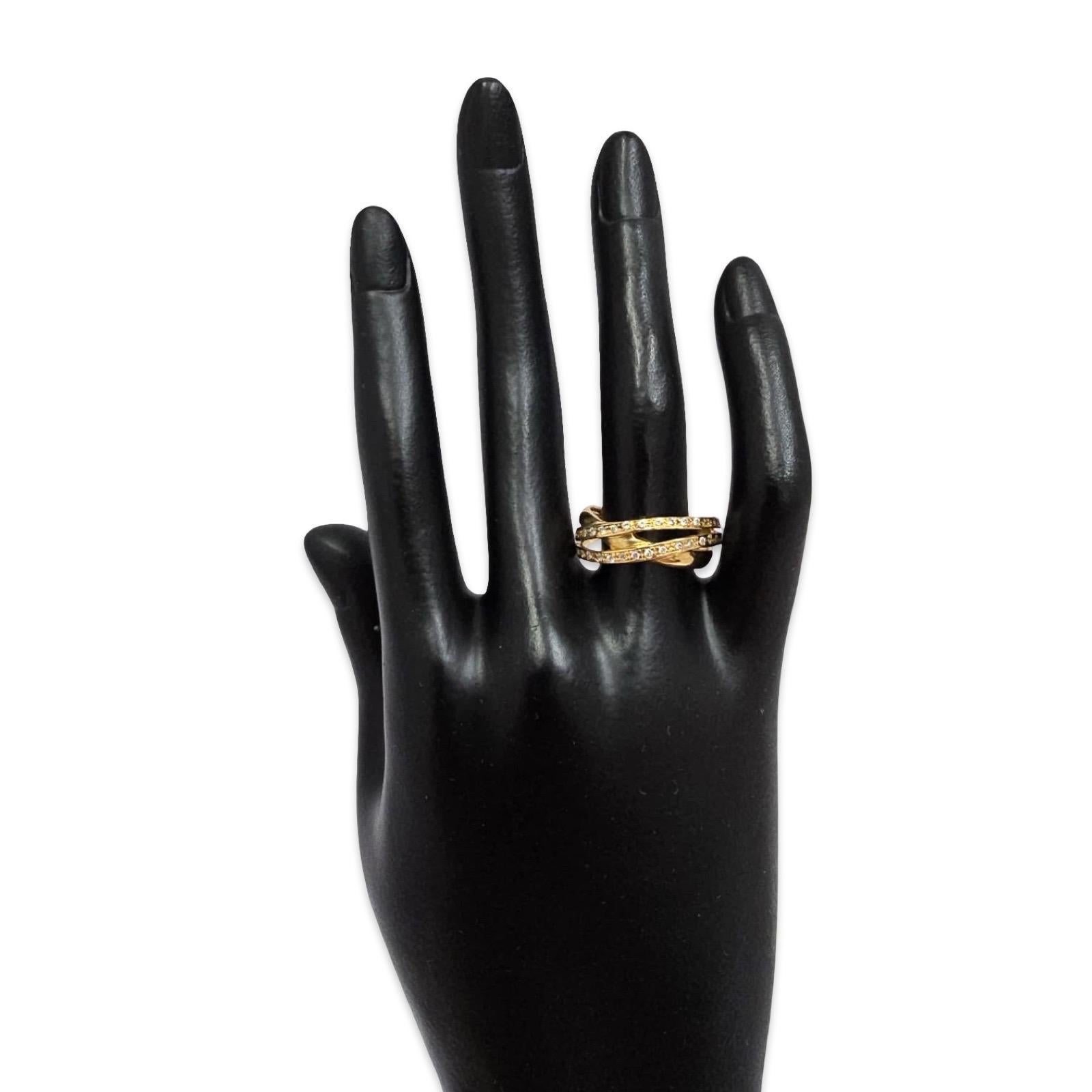 Nastro di diamanti d'epoca in oro 19 carati, pavé da 0,51 carati, marchi mediorientali In condizioni ottime in vendita a Miami, FL