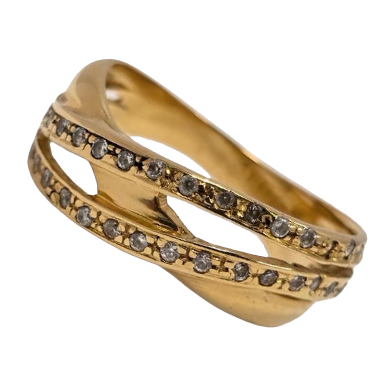 Nastro di diamanti d
epoca in oro 19 carati, pavé da 0,51 carati, marchi mediorientali in vendita