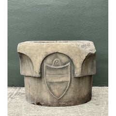 Vintage 19th Century Cast Stone Well Head