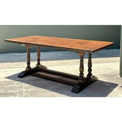 Vintage 19th Century French Double Pedestal Table