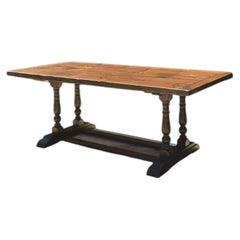 Vintage 19th Century French Double Pedestal Table