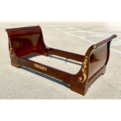 Vintage 19th Century French Empire Sleigh Daybed