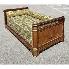 Vintage 19th Century French Louis XVI Marquetry Twin Daybed