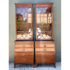 Vintage 19th Century George 111 Diminutive Cabinets - A Pair