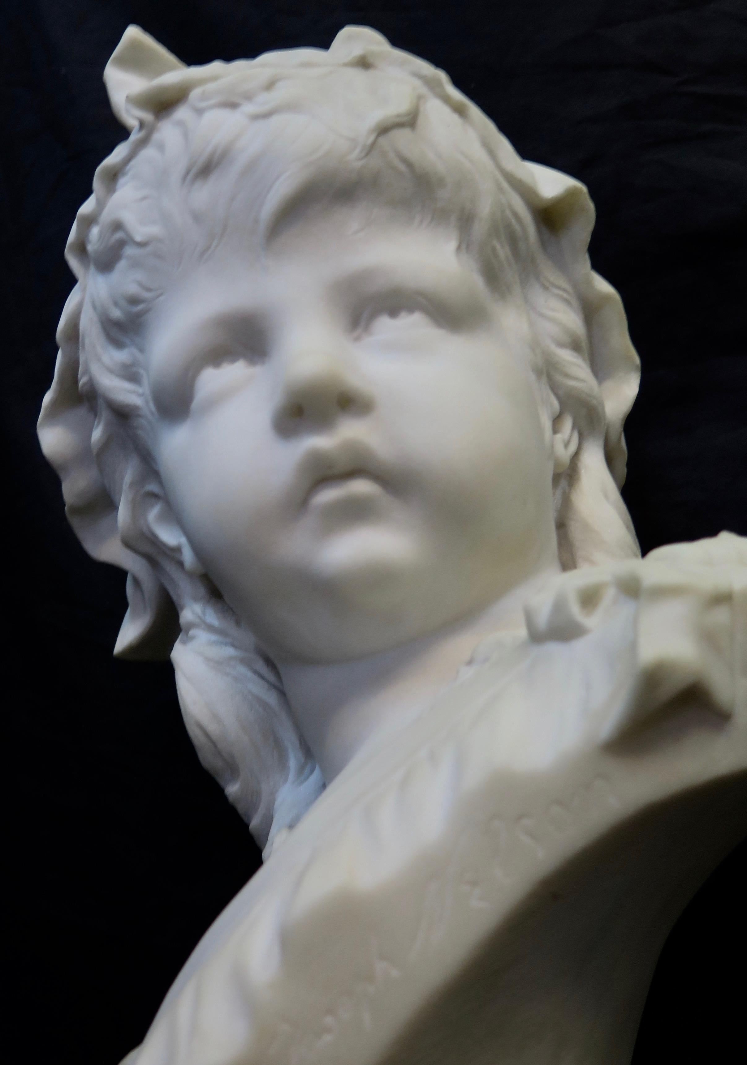 French Vintage 19th Century Marble Bust