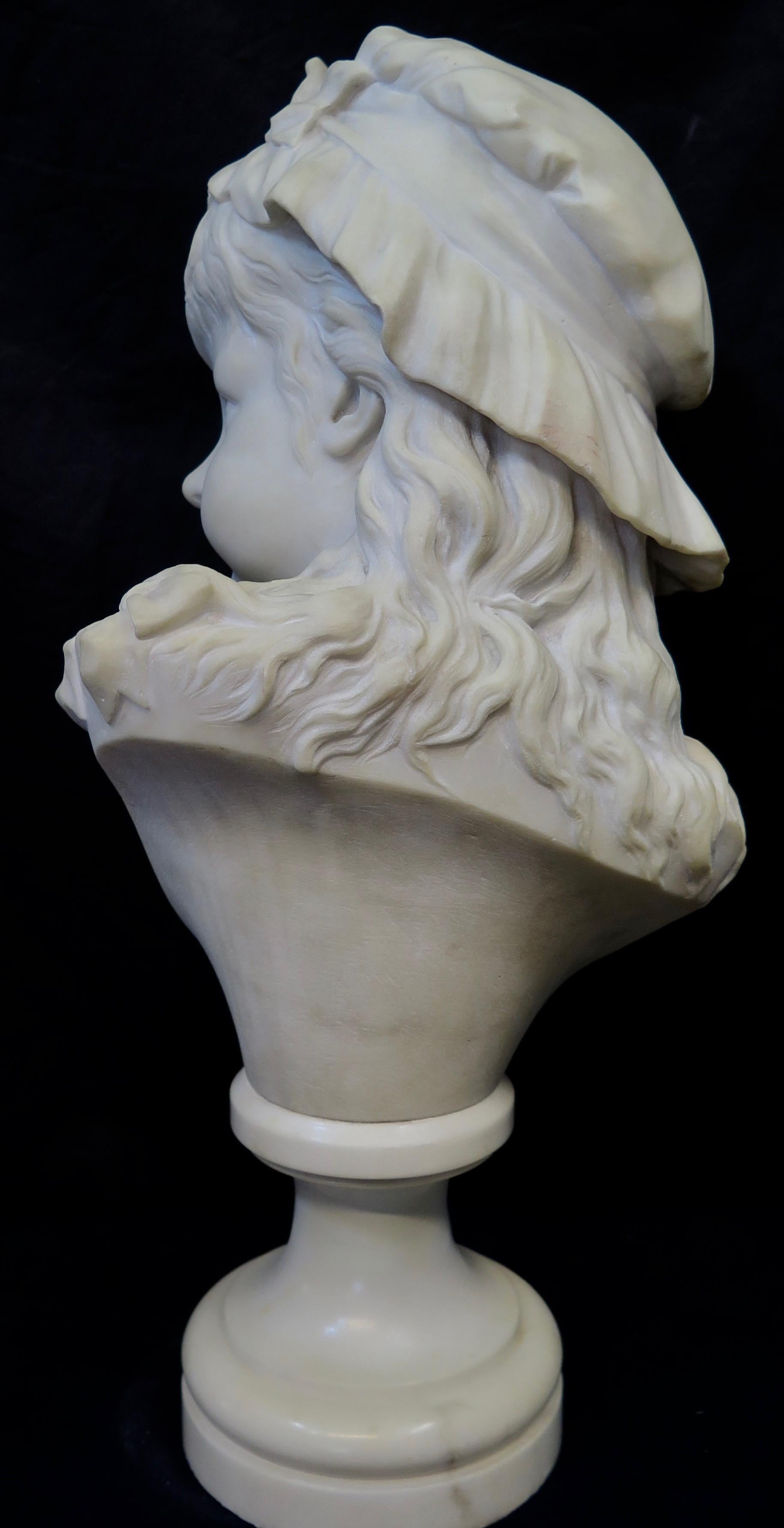 Vintage 19th Century Marble Bust 1