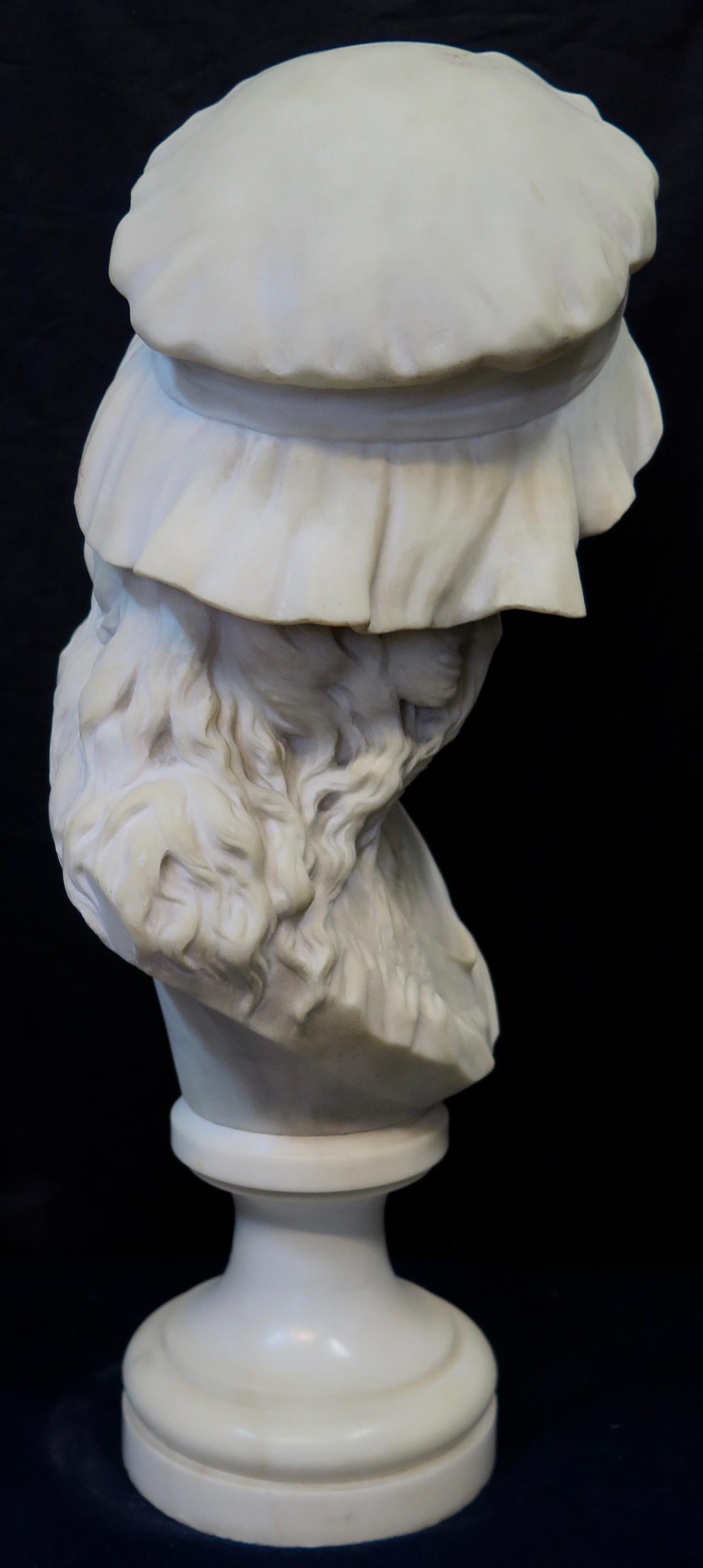 Vintage 19th Century Marble Bust 2