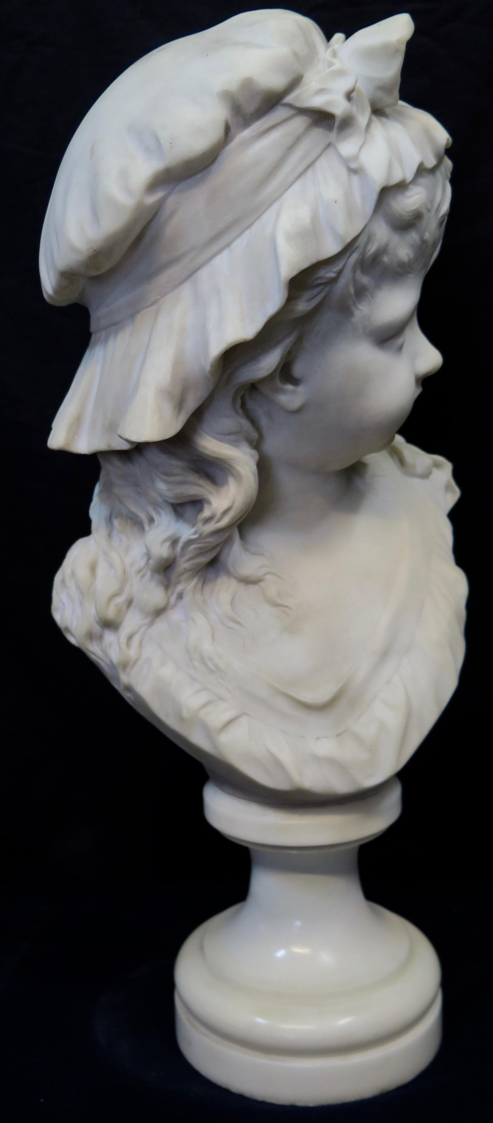 Vintage 19th Century Marble Bust 3