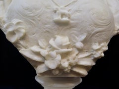 Buste de jeune fille en marbre:: signé:: datant du 19ème siècle