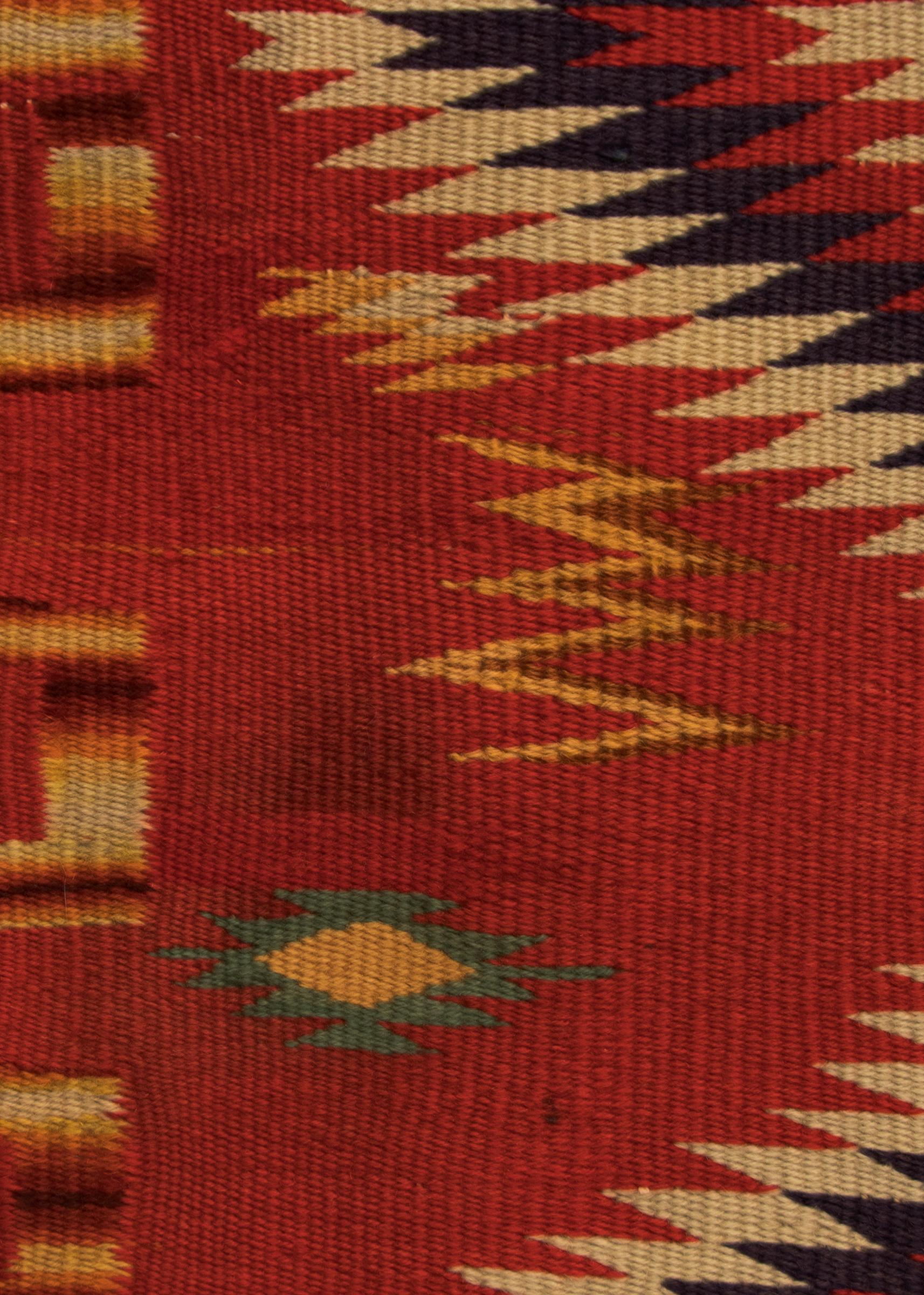American Vintage 19th Century Navajo Germantown Weaving, Saddle Blanket, circa 1890