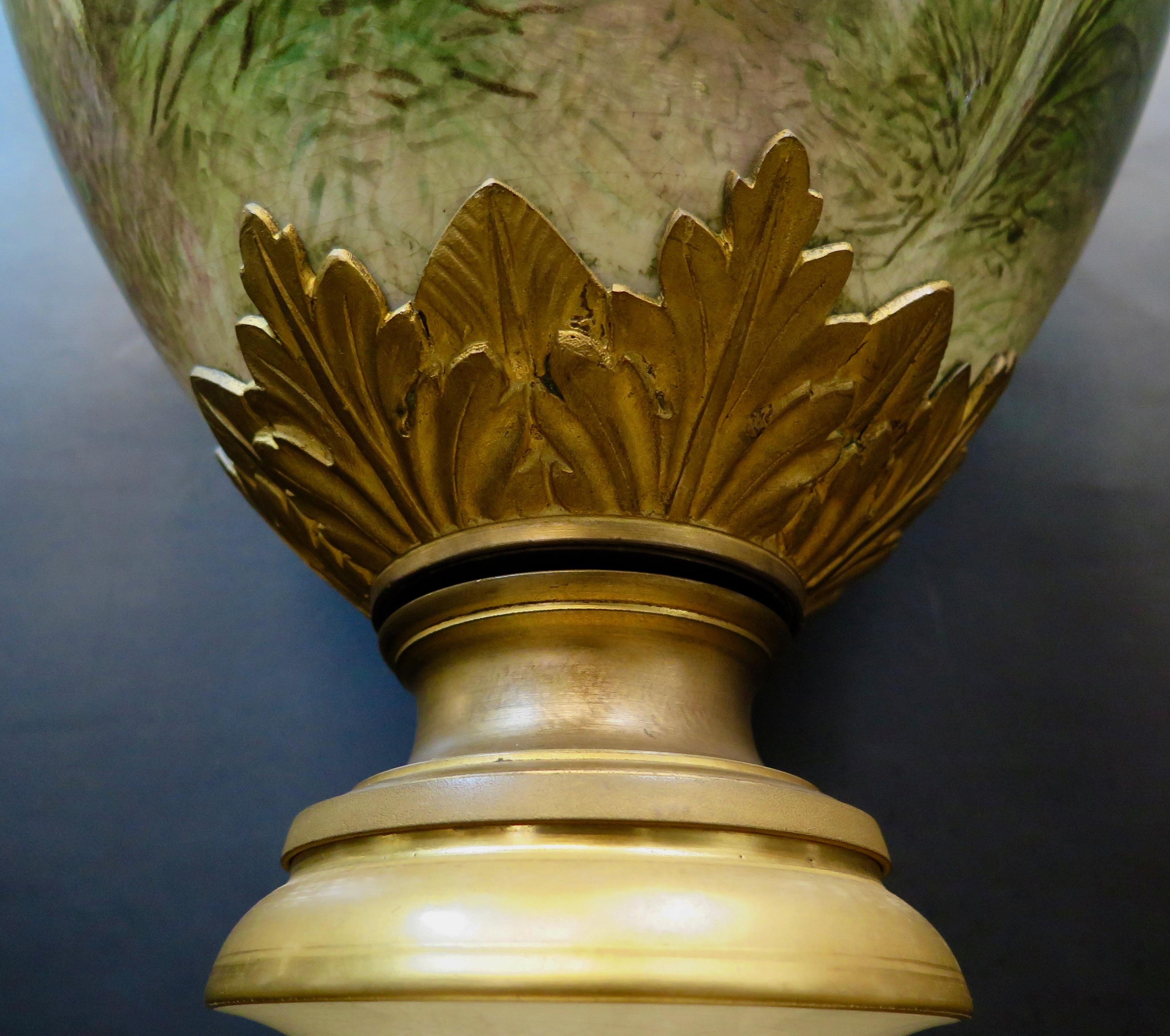 Vintage 19th Century Palace Size Sevres Covered Urn For Sale 2