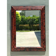 Vintage 19th Century Tortoiseshell And Ebonized Fruitwood Stacked Mirror
