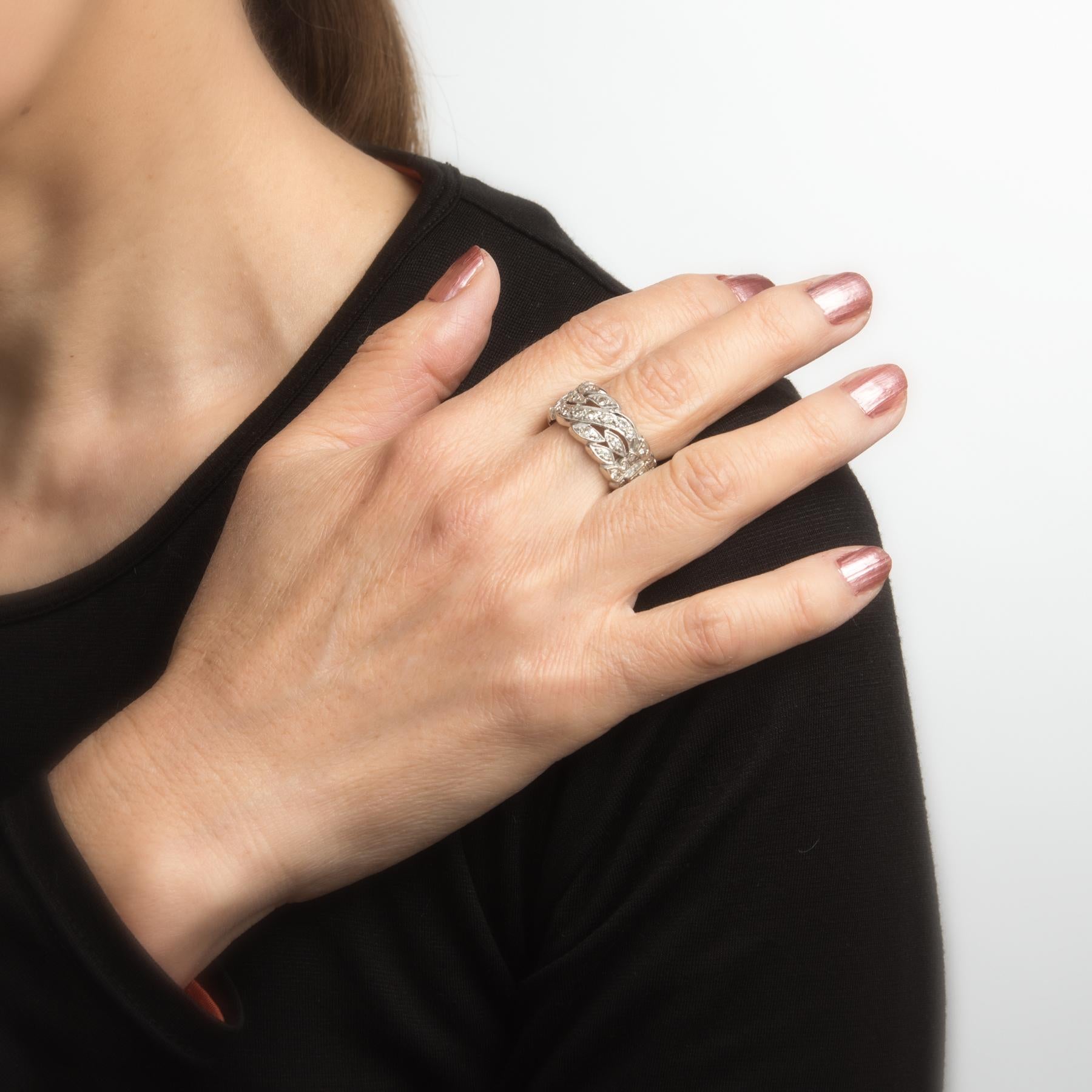 wide band eternity diamond rings