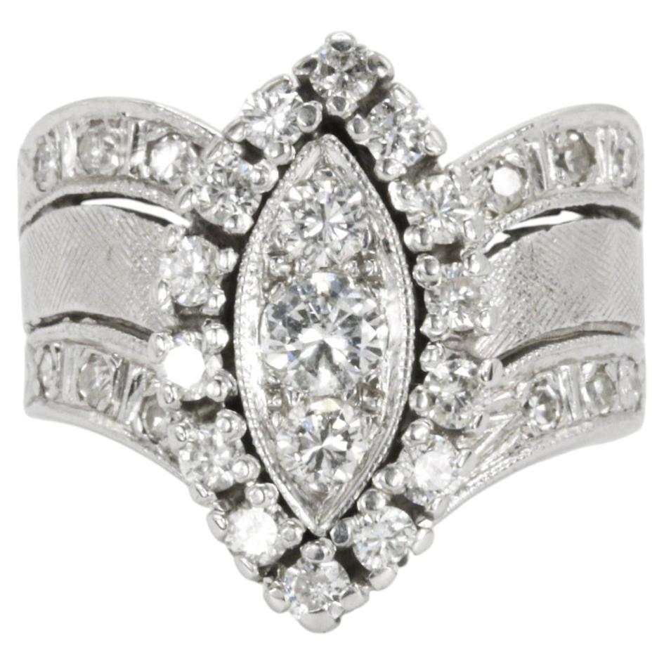 Vintage 1CTW Diamantring in 14K Weißgold