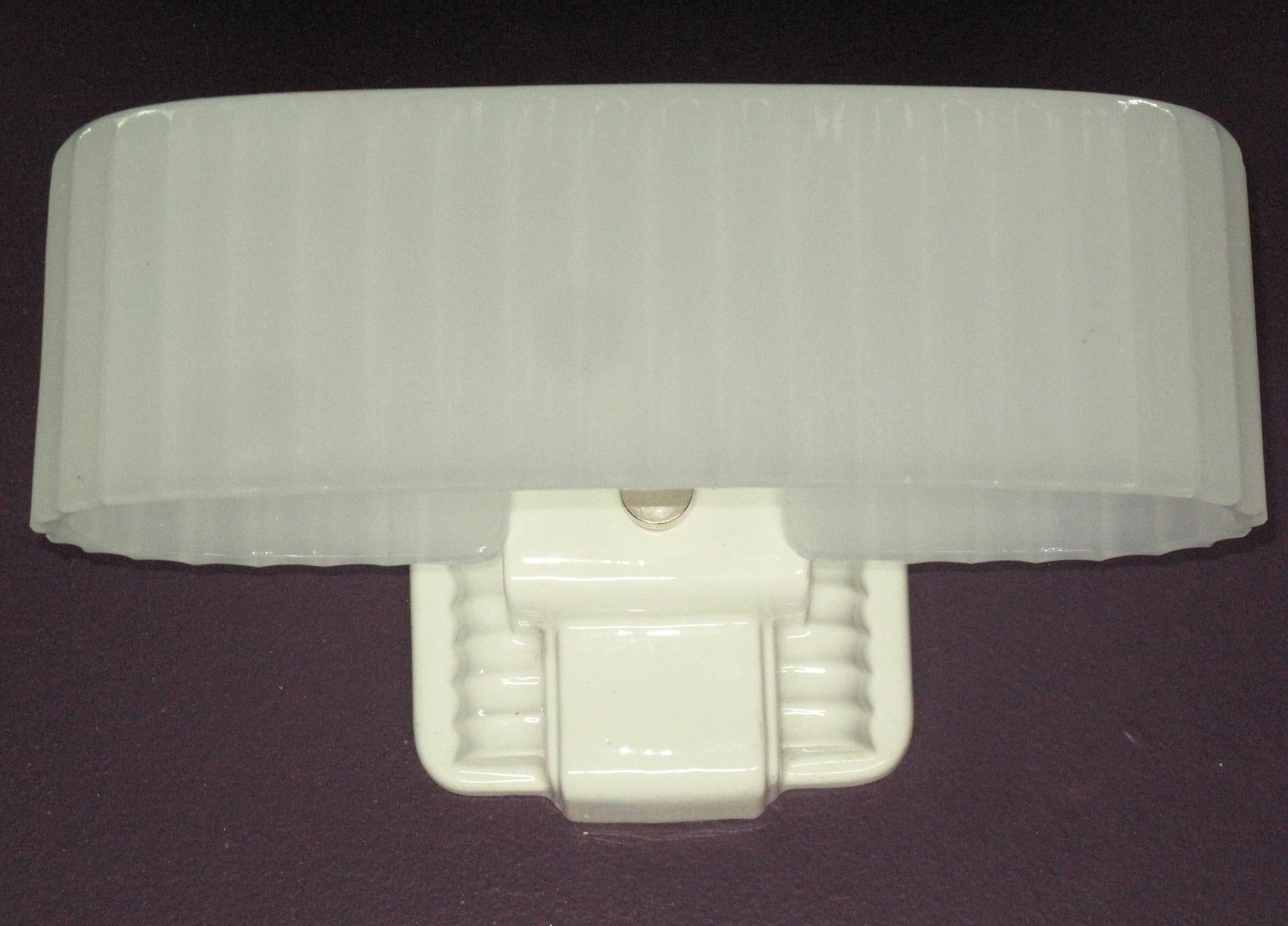 Vintage 2 Bulb White Porcelain Bathroom Wall Sconce Lights 1