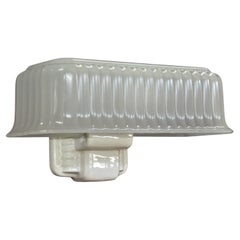 Vintage 2 Bulb White Porcelain Bathroom Wall Sconce Lights
